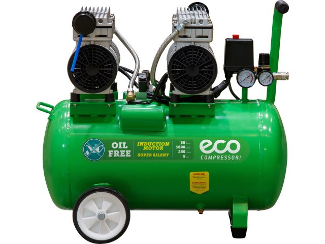 компрессор eco ae-50-of1 безмасляный (280 л/мин, 8 атм, коаксиальный, безмасляный, ресив. 50 л, 220 в, 1,6 квт) ae-50-of1 от BTSprom.by