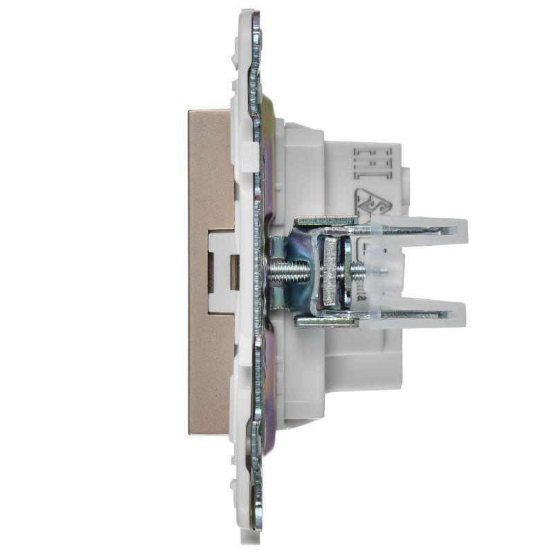  Розетка SKANDY 10А без заземл. защ. шторки SK-R01Sa песочн. IEK SK-R13-10-K98 фото в каталоге от BTSprom.by