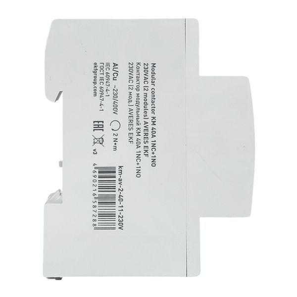  Контактор модульный КМ 40А 1NC+1NO 230В AC (2 мод.) AVERES EKF km-av-2-40-11-230V фото в каталоге от BTSprom.by