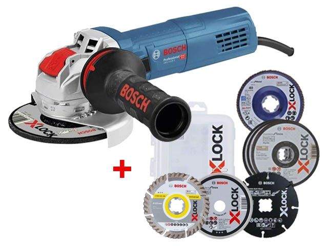одноручная углошлифмашина bosch gwx 9-125 s в кор. + акция (16 кругов) (900 вт, диск 125х22 мм, регул. об., система x-lock. 16 кругов в подарок!) 06017b2000a1 от BTSprom.by