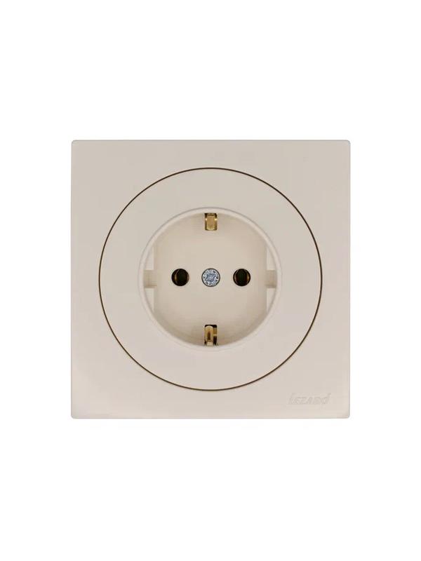  Розетка 1-м OSEN IP20 16А с заземл. ПБТ механизм сл. кость LEZARD 743-9088-122B фото в каталоге от BTSprom.by
