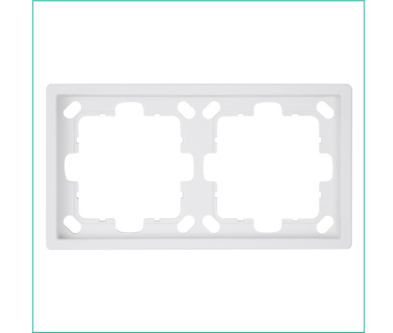 рамка 2-м сп fd бел. матов. soft touch jasmart fd1002pwm от BTSprom.by