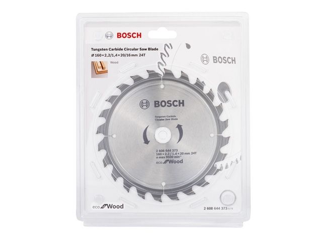 диск пильный 160х20 мм 24 зуб. универсальный eco wood bosch (твердоспл. зуб) 2608644373 от BTSprom.by
