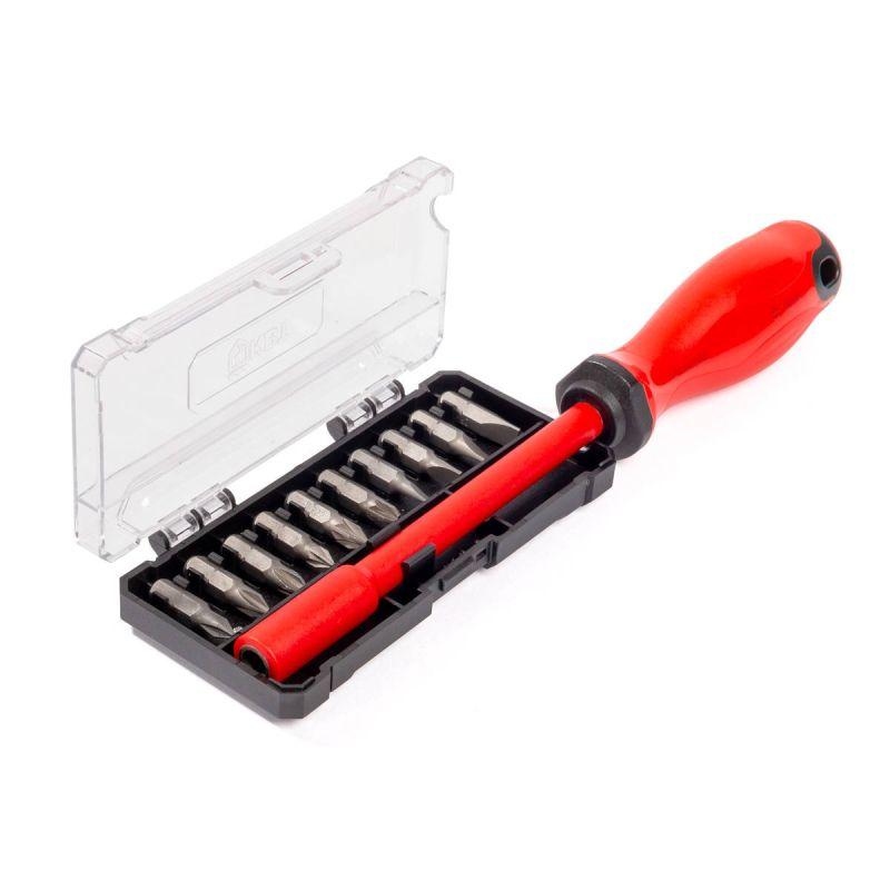  Отвертка диэлектрическая с набором бит "Профи" НИО-2210 (уп.1шт) КВТ 88928 фото в каталоге от BTSprom.by