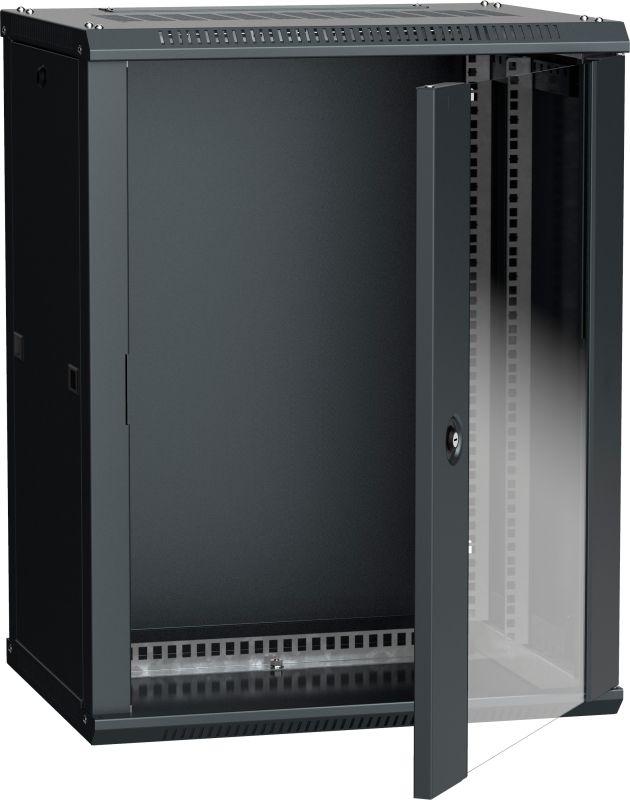 шкаф 19дюйм linea w 15u 600х450мм настен. стекл. дверь ral9005 itk lwr5-15u64-gf от BTSprom.by