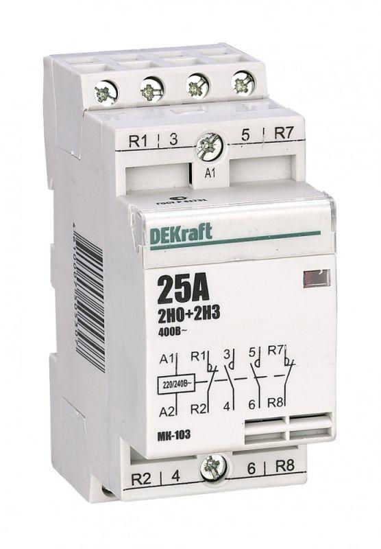 контактор модульный мк-103 2но+2нз 32а 230в dekraft 18076dek от BTSprom.by
