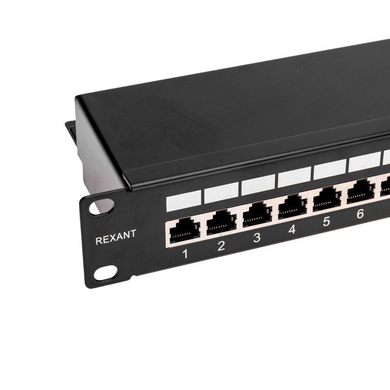  Панель коммутационная 19дюйм 1U 24 порта F/UTP RJ-45 CAT 5e PRO Rexant 02-0041 фото в каталоге от BTSprom.by