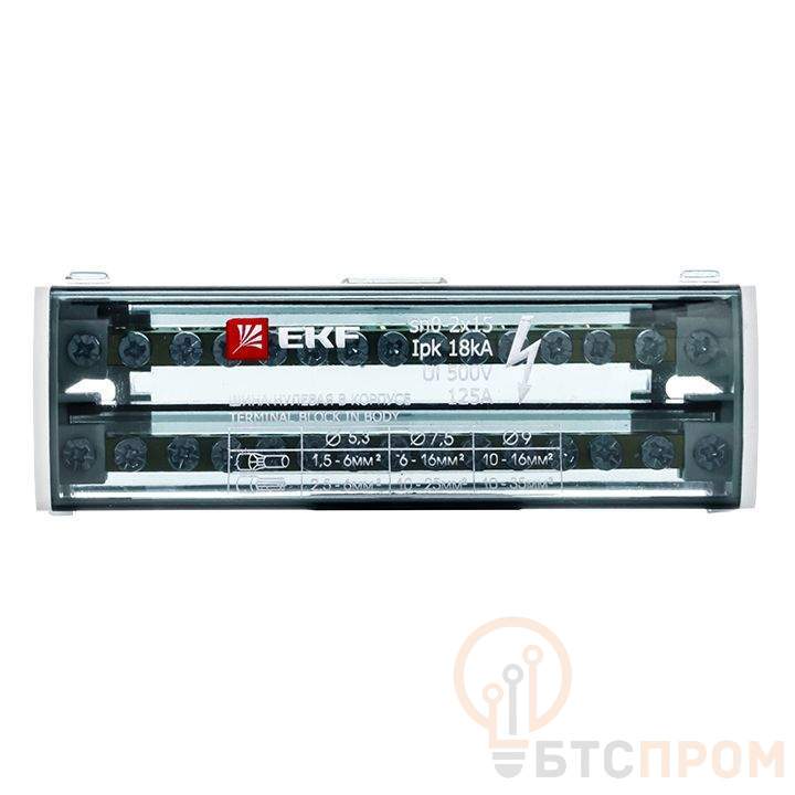  Шина нулевая в корпусе 2х15 EKF sn0-2x15 фото в каталоге от BTSprom.by