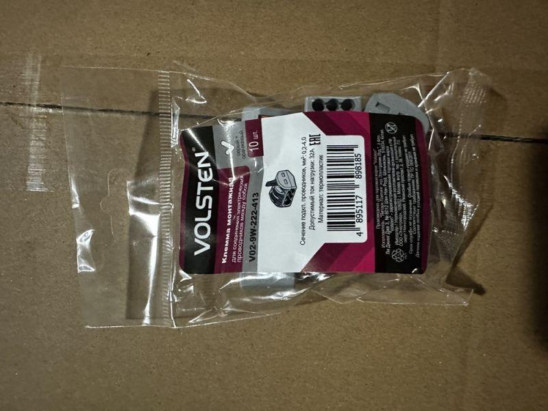  Клемма строительно-монтажная СМК 3 пр. до 4мм 32А 450 В 10шт V02-9W-222-413 сер. Volsten 15220 фото в каталоге от BTSprom.by