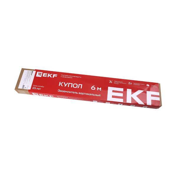 заземлитель вертикальный безмуфтовый 6м (6х1000мм) tdz ekf gc-28600 от BTSprom.by