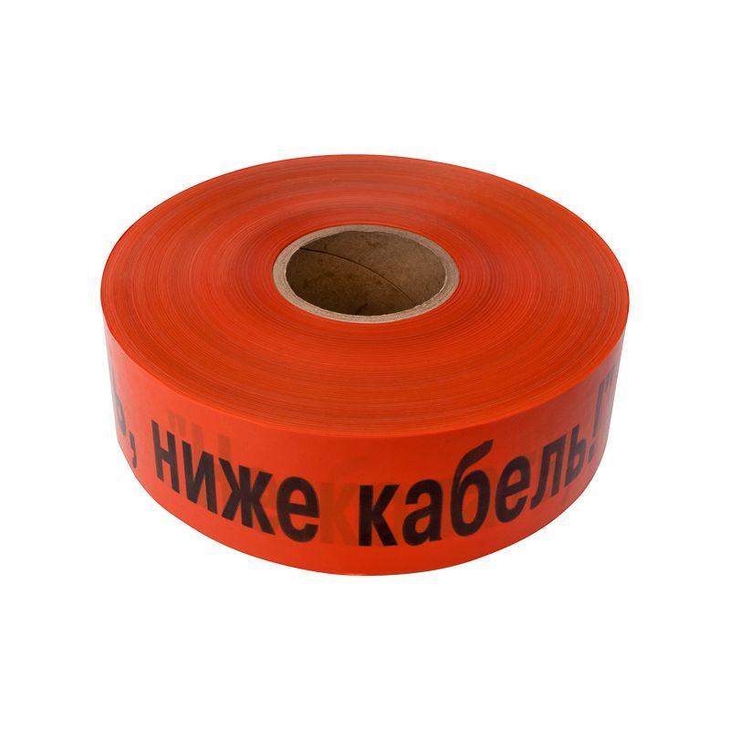  Лента сигнальная "Не копать ниже кабель!" 75мм 250м оранж./черн. Rexant 19-3018 фото в каталоге от BTSprom.by