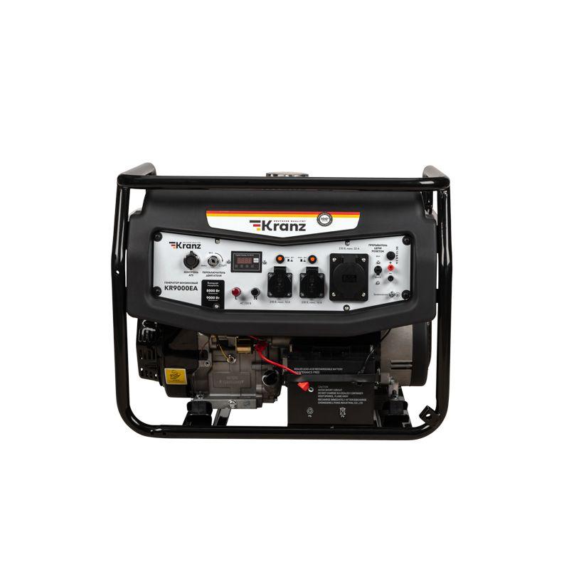  Генератор бензиновый KR9000EA 9.0кВт 230В 25л коннектор автоматики электростартер KRANZ KR-16-1138 фото в каталоге от BTSprom.by