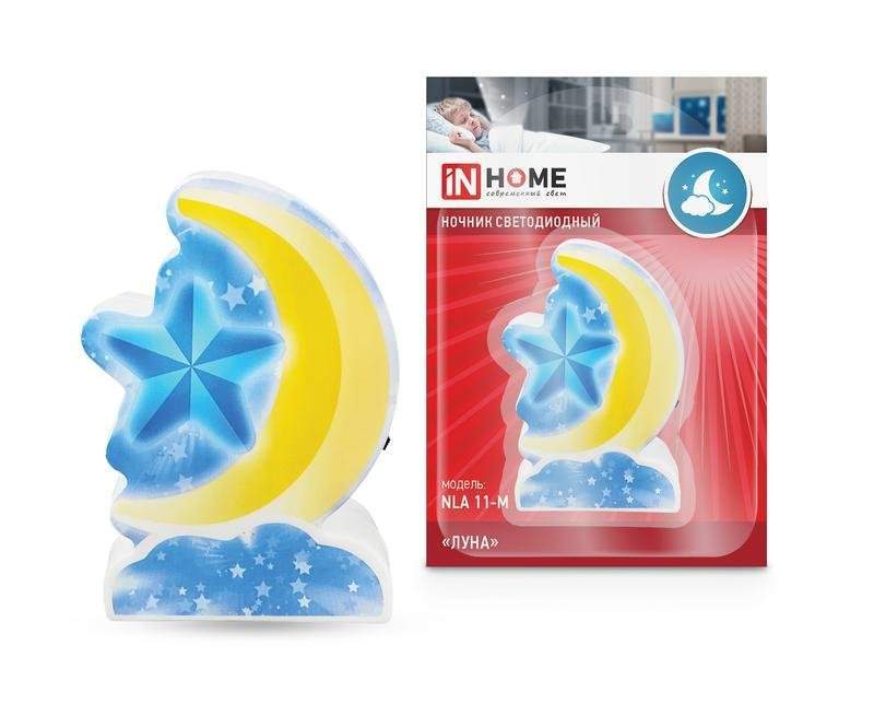 ночник светодиодный nla 11-m луна 230в с выключателем in home 4690612036632 от BTSprom.by