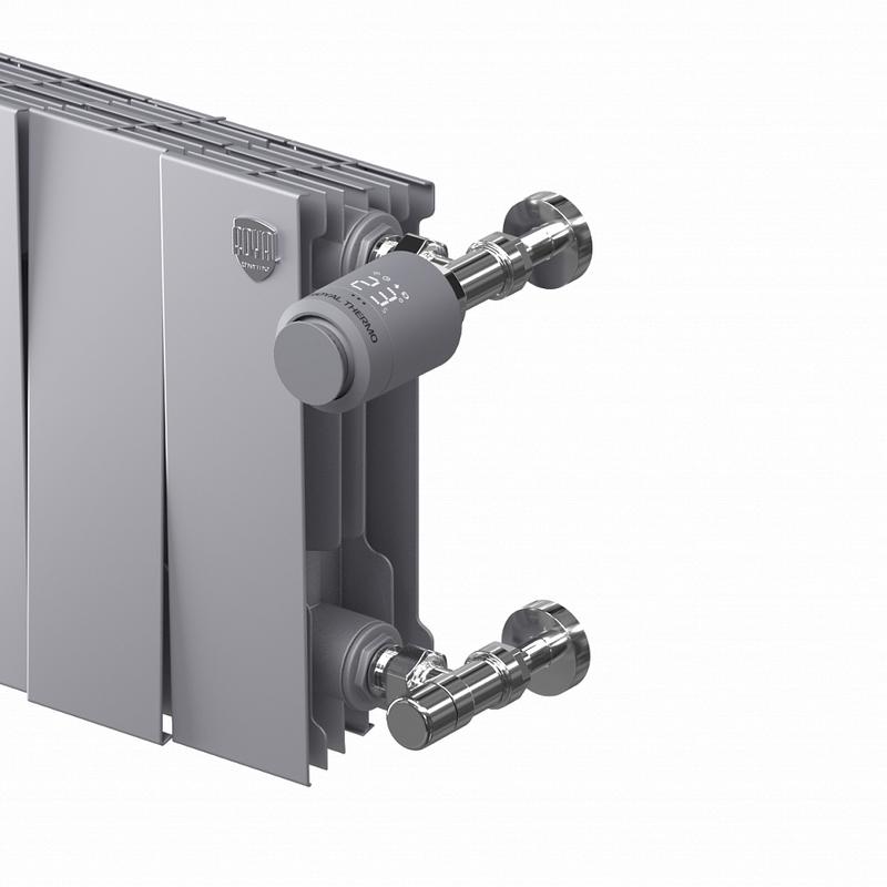  Набор термостатический для радиатора угловой Design Pro 15мм М30х1.5 хром Royal Thermo НС-1458116 фото в каталоге от BTSprom.by