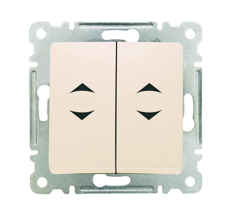 переключатель проходной 2-кл. сп lillium ip20 механизм крем. makel 30010026 от BTSprom.by
