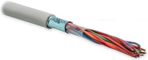 кабель витая пара f/utp кат.3 10 пар 24 awg ож solid экран-фольга lszh нг(а)-hf -20град.c- +60град.c futp10-c3-s24-in-lszh-gy (ftp10-c3-solid -indoor-lszh) сер. hyperline 46334 от BTSprom.by