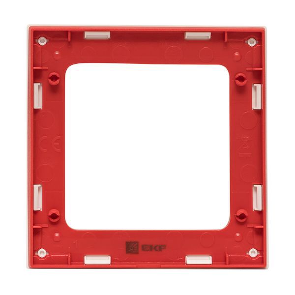  Рамка 1-м Стокгольм бел. с линией цвета красн. PROxima EKF EXM-G-304-20 фото в каталоге от BTSprom.by