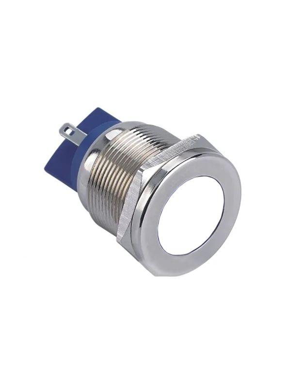 лампа индикаторная gq22t-d/l/w/220v/s светодиодная матрица d22мм 220в ac/dc ip67 метал. бел. электротехник et020082 от BTSprom.by