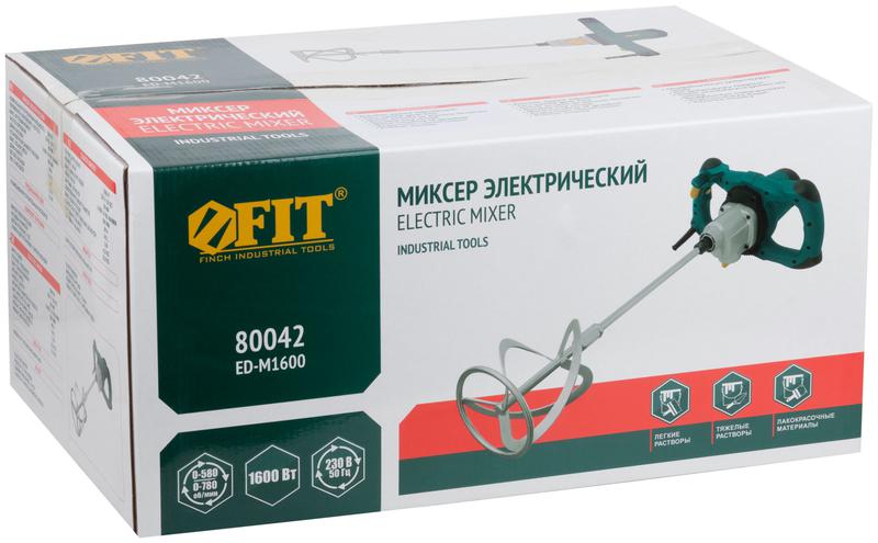  Миксер 1600Вт 0-580/0-780об/мин 90Нм 145л двухскоростной корпус метал. FIT 80042 фото в каталоге от BTSprom.by