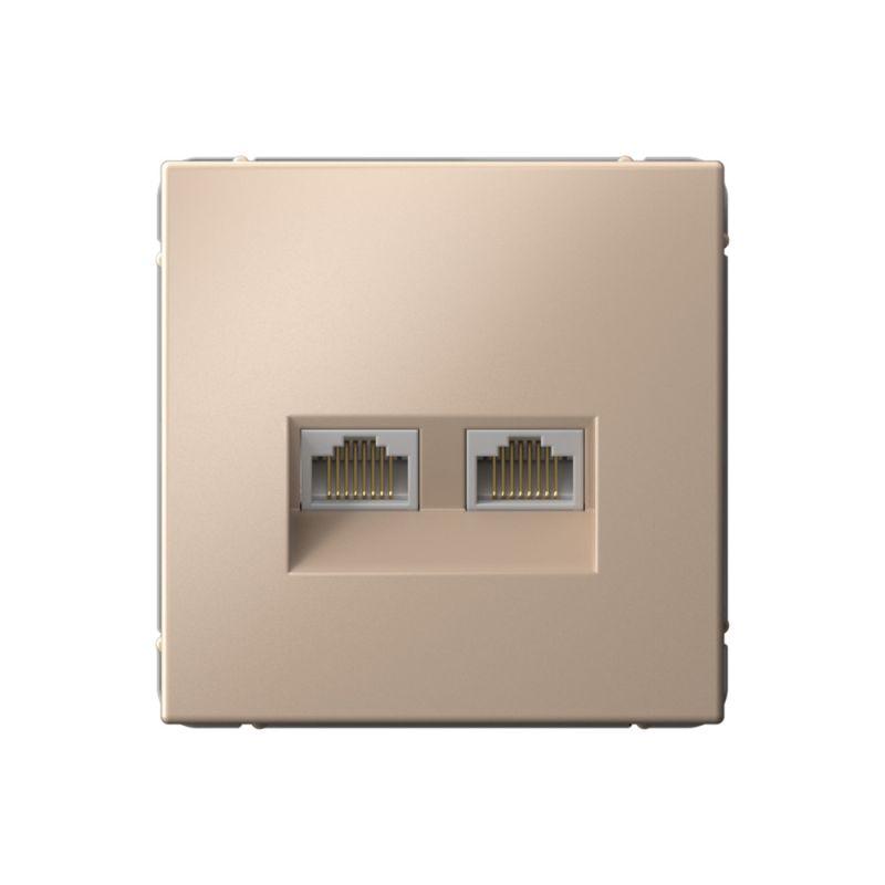 розетка двойная компьютерная artgallery rj45+rj45 кат. 6a механизм песочн. se gal001288 от BTSprom.by