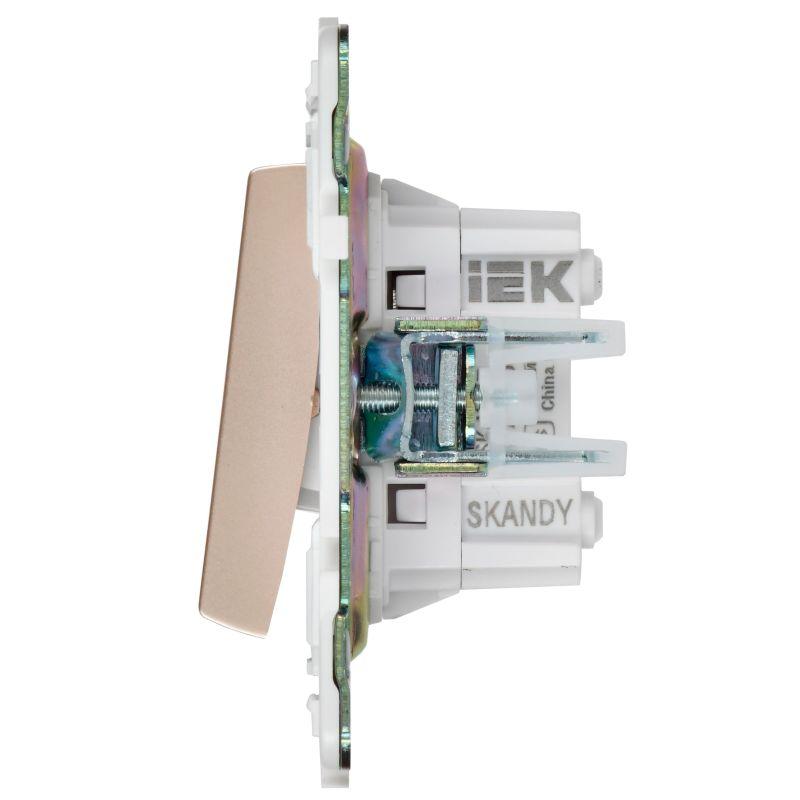  Выключатель перекрестный 2-кл. SKANDY 10А SK-V06Sa песочн. IEK SK-V23-0-10-K98 фото в каталоге от BTSprom.by