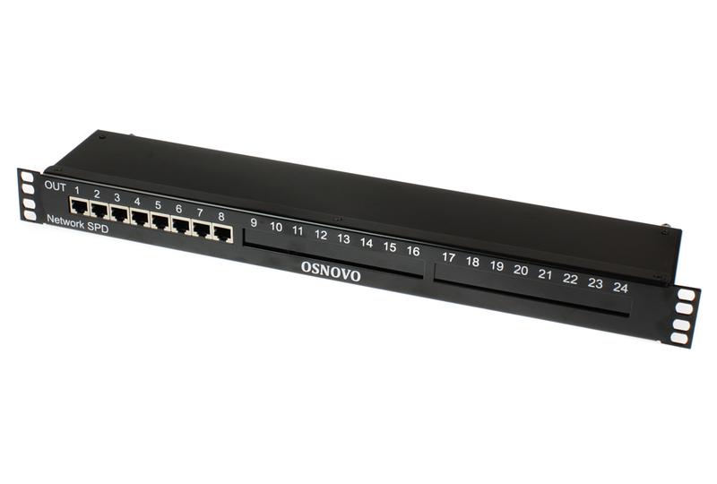 устройство грозозащиты sp-ip8/1000r для локал. вычислит. сети (скорость до 1000мбит/с) на 8 портов osnovo 14321 от BTSprom.by