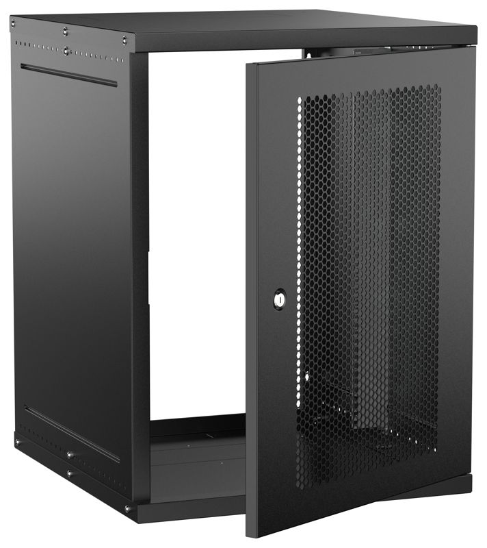 шкаф настенный 15u 600х650мм дверь перфорир. черн. generica lwe5-15u67-pf-g от BTSprom.by