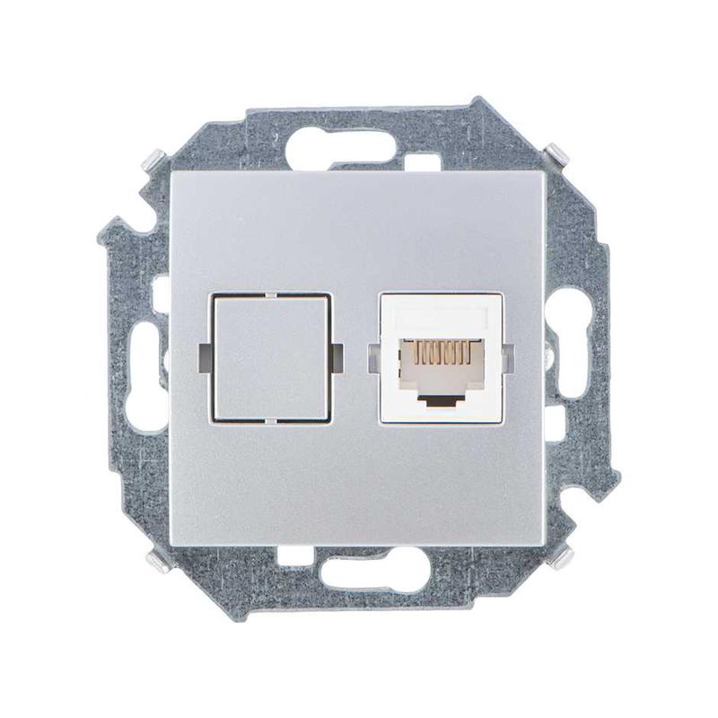 розетка компьютерная сп simon 15 rj45 кат.5e systimax механизм алюм. simon 1591598-033 от BTSprom.by