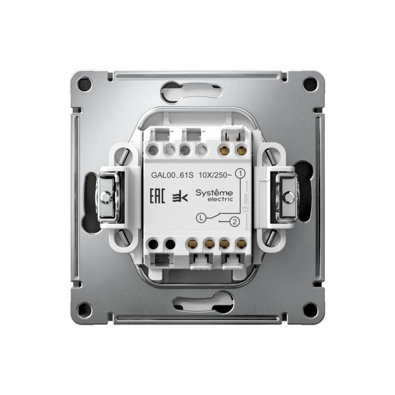  Переключатель 1-кл. ArtGallery 10AX быстрозажим. клем. механизм базальт SE GAL001461S фото в каталоге от BTSprom.by