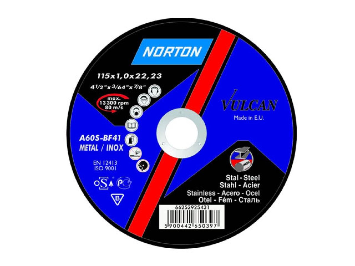 круг отрезной 180х3.0x22.2 мм для металла vulcan norton 66252925449 от BTSprom.by