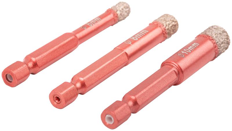  Набор коронок алмазных универсальных Special шестигранный хвостовик 1/4дюйм 6/8/10х10х67мм Cutop 70-852 фото в каталоге от BTSprom.by