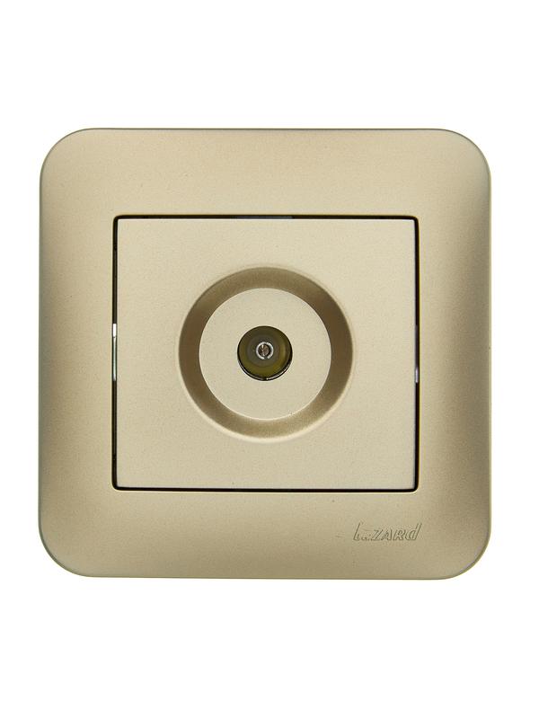 розетка телевизионная оконечная tv сп asti ip20 в сборе золото. lezard 7081-3636-130 от BTSprom.by