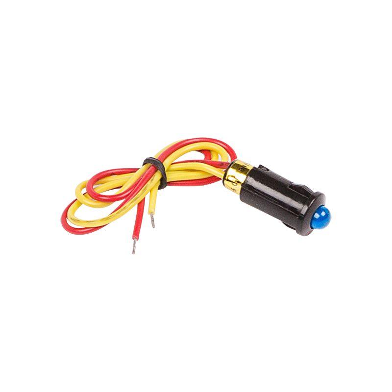 индикатор малый d8 12в с проводом син. led (wl-04) rexant 36-4711 от BTSprom.by