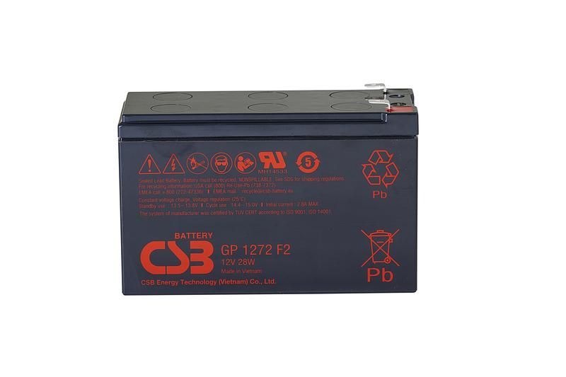 аккумулятор 12в 7.2а.ч csb gp1272 f2 (12v28w) csb от BTSprom.by