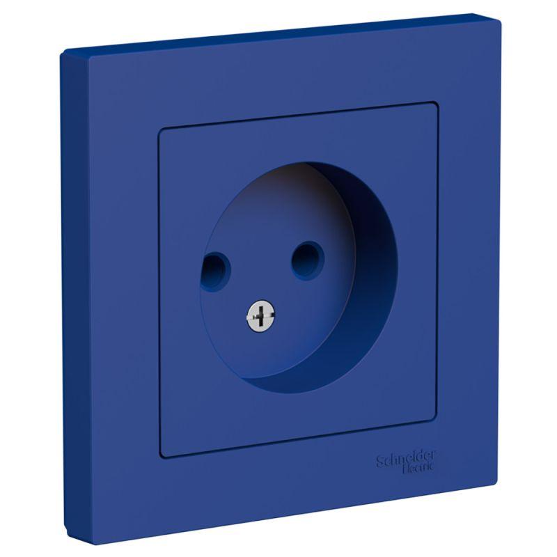 розетка atlasdesign 16а без заземл. в сборе аквамарин se atn001140 от BTSprom.by