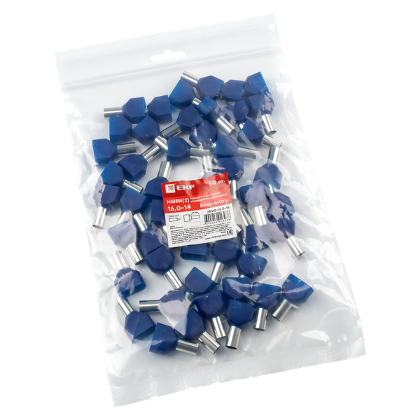  Наконечник штыревой втулочный изол. НШвИ(2) 16.0-14 (уп.50шт) EKF nhvi2-16.0-14 фото в каталоге от BTSprom.by