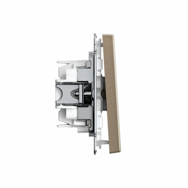  Переключатель 1-кл. ArtGallery 10AX быстрозажим. клем. механизм шампань SE GAL000561S фото в каталоге от BTSprom.by