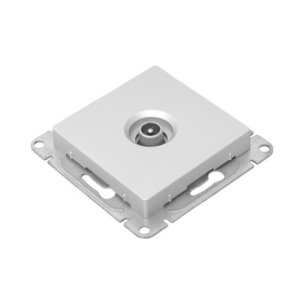  Розетка телевизионная проходная TV СП Эпика механизм алюм. EKF UP1-SOA-TV-2 фото в каталоге от BTSprom.by