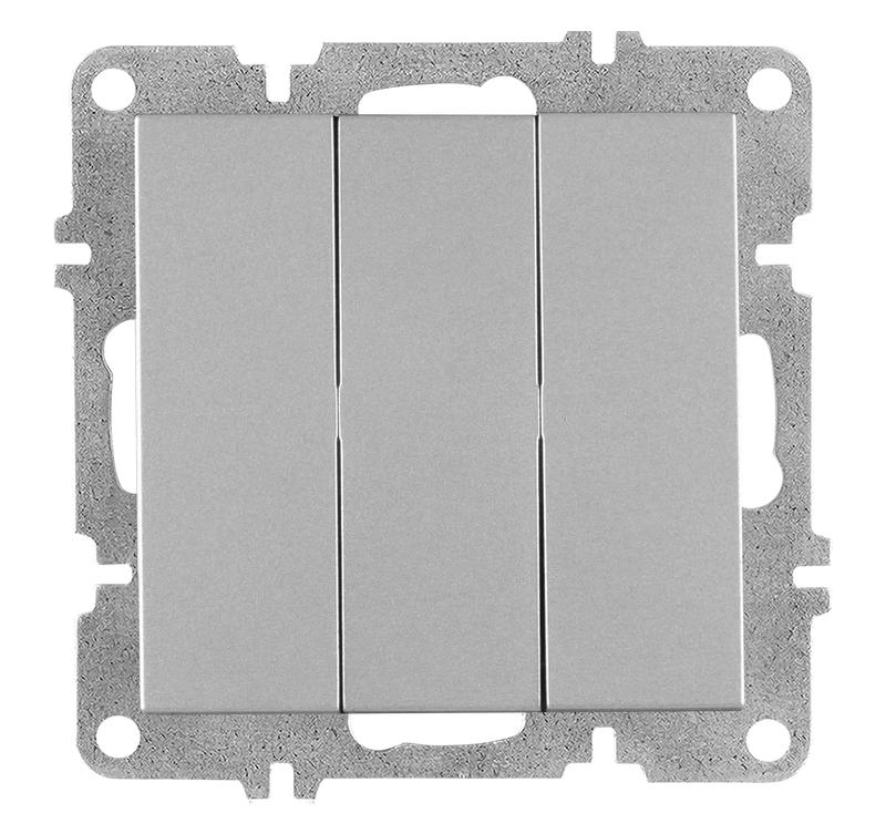 выключатель 3-кл. lavin/karen механизм сер. arvia 50 03 2000 254 от BTSprom.by