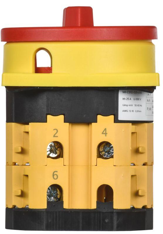  Переключатель кулачковый40А (сх. 10) закрытая рукоятка авар. IEK MI-CS12-040-010 фото в каталоге от BTSprom.by