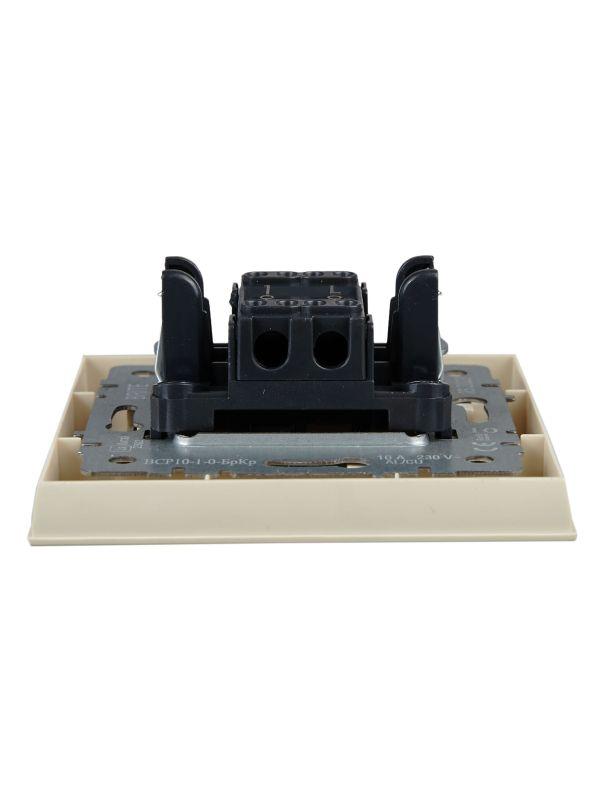  Выключатель 1-кл. СП BRITE ВСР10-1-0-БрКр 10А в сборе беж. IEK BR-V10-0-10-K10-F фото в каталоге от BTSprom.by