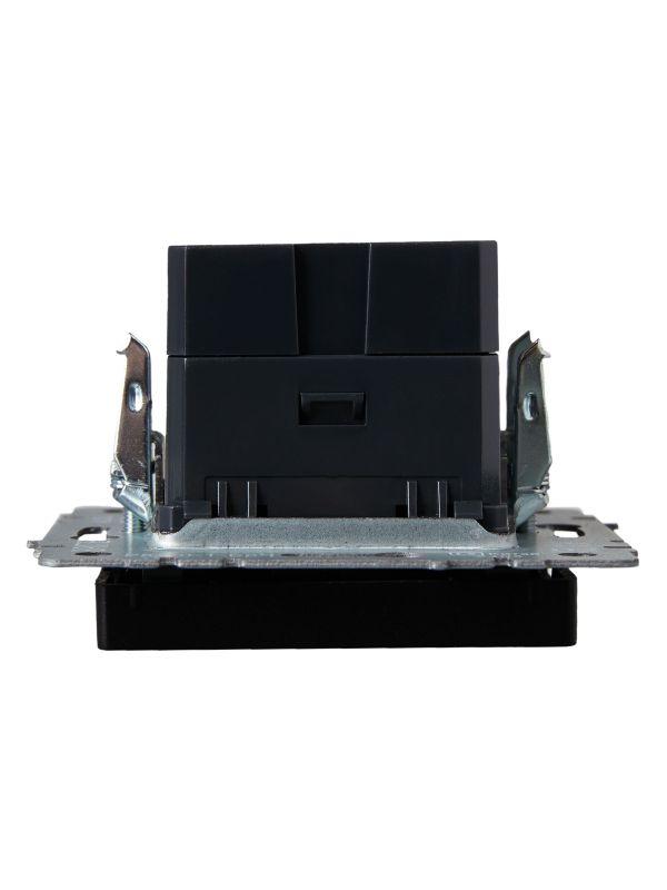  Розетка BRITE USB A+A 3.1А РЮ10-1-БрГ механизм графит IEK BR-U21-D31-K53 фото в каталоге от BTSprom.by