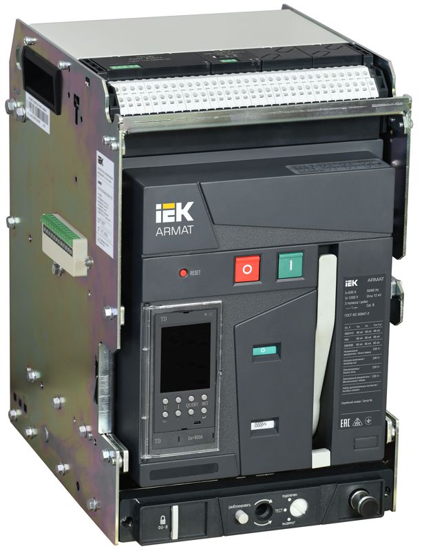 выключатель автоматический воздушный 3п a 630а 66ка td выдвижн. с комплектом аксессуаров armat iek ar-acb-3va-066-0630a-tdcf от BTSprom.by