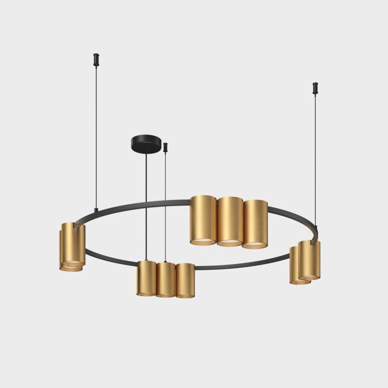  Светильник ORBIT 15Вт 10xGU10 IP20 LED подвесной алюм. черн.+сатинированное зол. DENKIRS 764325 фото в каталоге от BTSprom.by