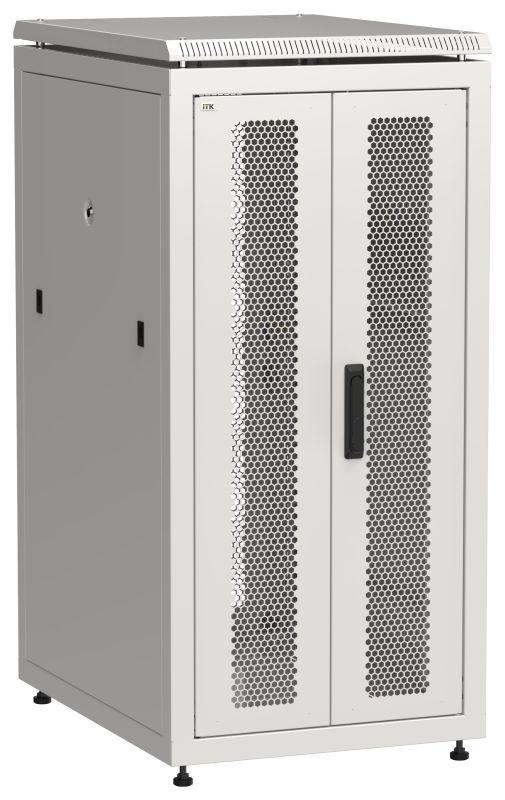 шкаф сетевой linea n 19дюйм 24u 600х800мм передн. перфорир. распашная двустворчат. задн. перфорир. сер. itk ln35-24u68-2pp от BTSprom.by