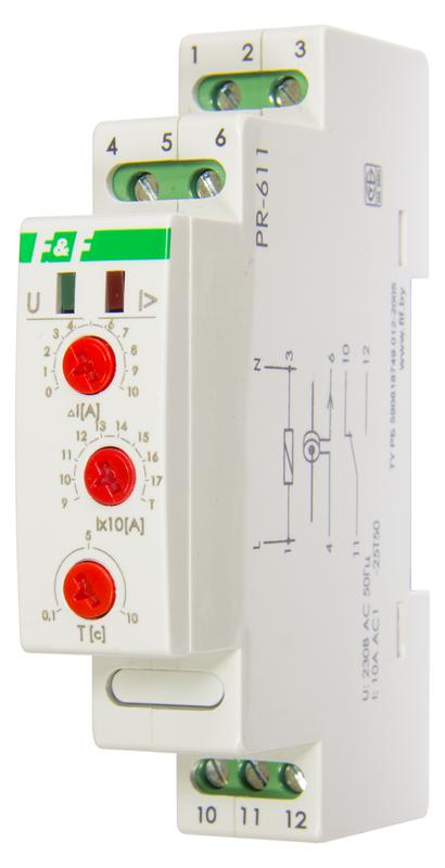 реле тока рr-611-02 (исп.2 (100-190а); с задержкой отключения; монтаж на din-рейке 35мм 230в 10а 1p ip20) f&f ea03.004.004 от BTSprom.by