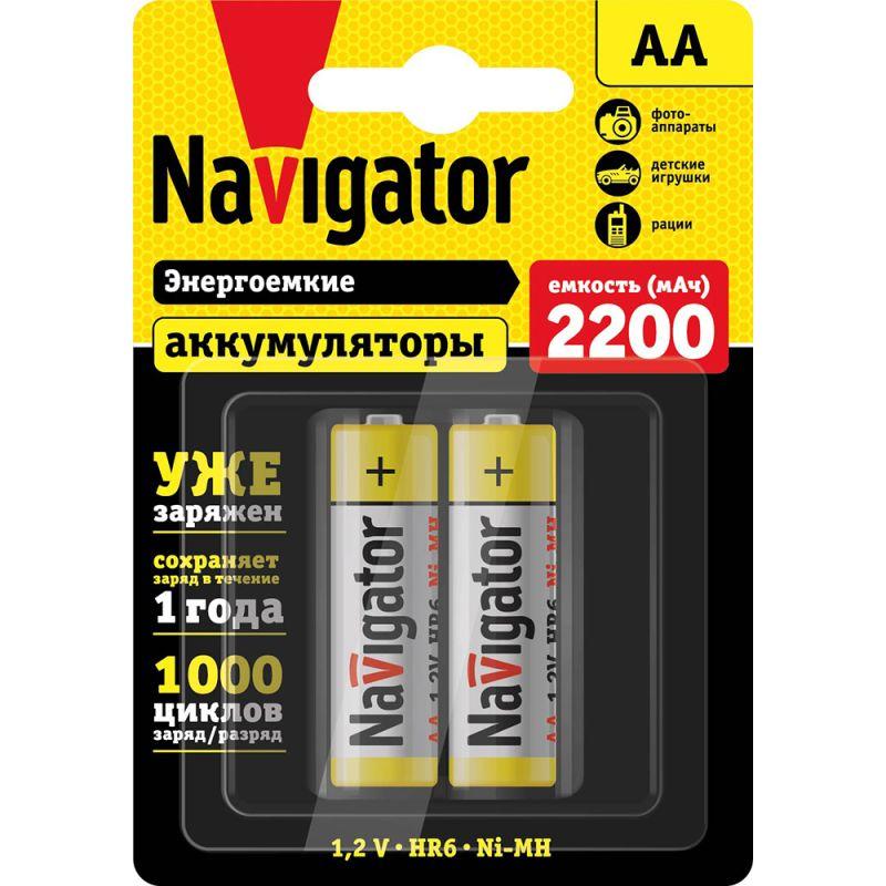 аккумулятор aa/hr6 94 785 nhr-2200-hr6-rtu-bp2 (блист.2шт) navigator 94785 от BTSprom.by