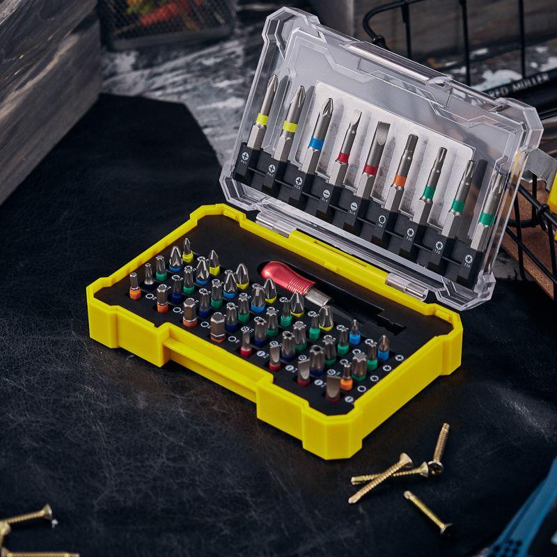  Набор бит с магнитным держателем 25-50мм 49шт пластик. коробка Kranz KR-92-0462 фото в каталоге от BTSprom.by