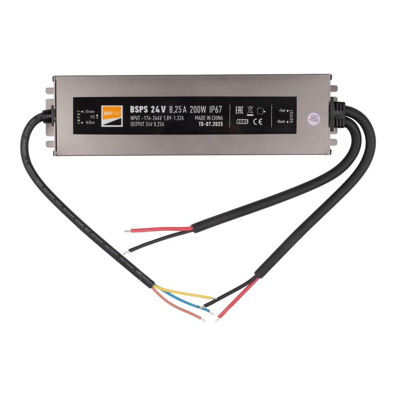 блок питания для светодиод. ленты bsps 24в 8.25а=200вт ip67 jazzway 5066557 от BTSprom.by