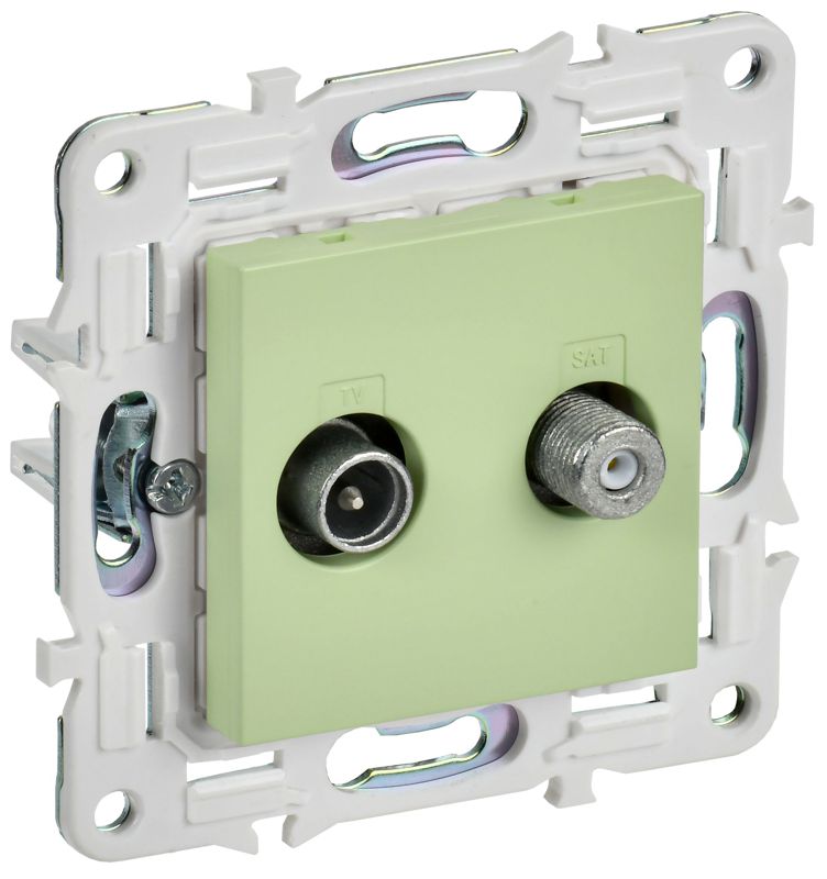 розетка двойная tv+sat skandy sk-a13g мятный iek sk-af20-o-k06 от BTSprom.by